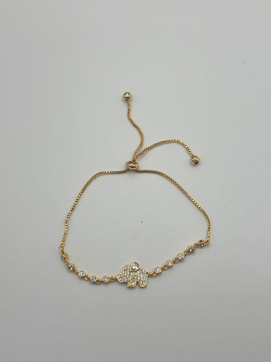 Pulsera Ajustable elefante de la suerte
