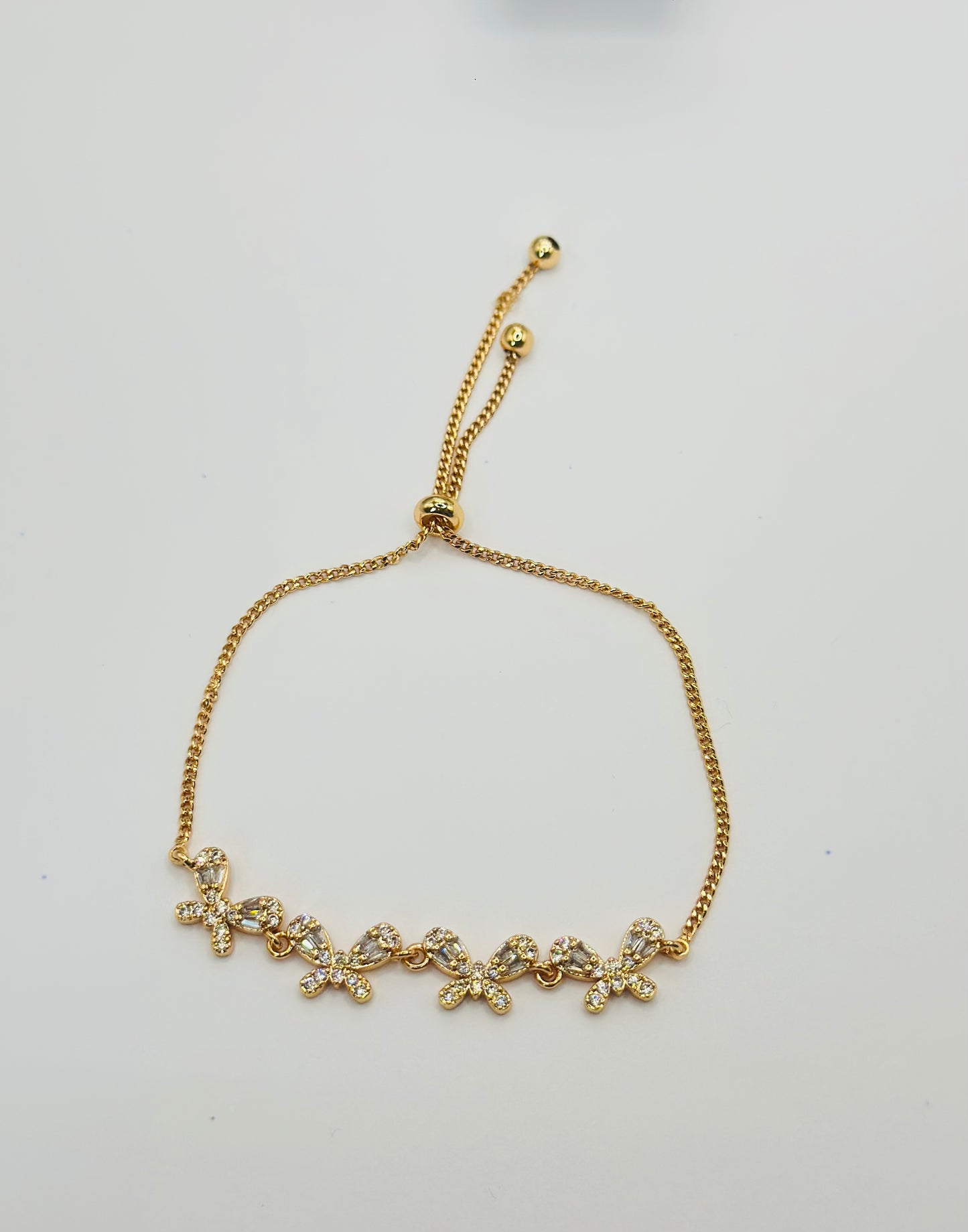 Pulsera Ajustable Brillantes mariposas