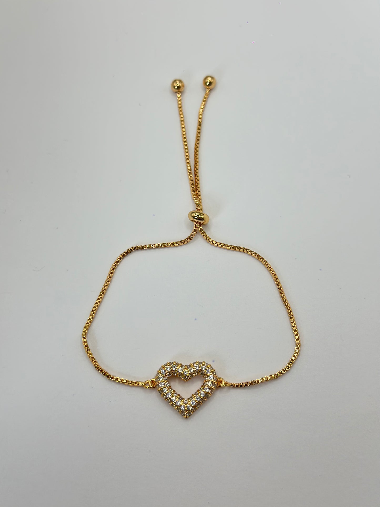 PULSERA AJUSTABLE CORAZÓN HUECO