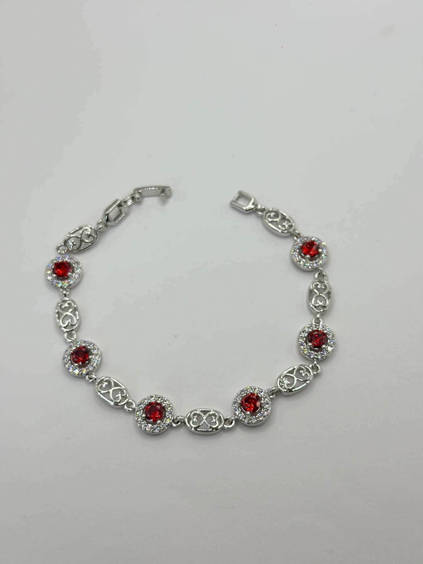 PULSERA HALO RUBI FILIGRANA
