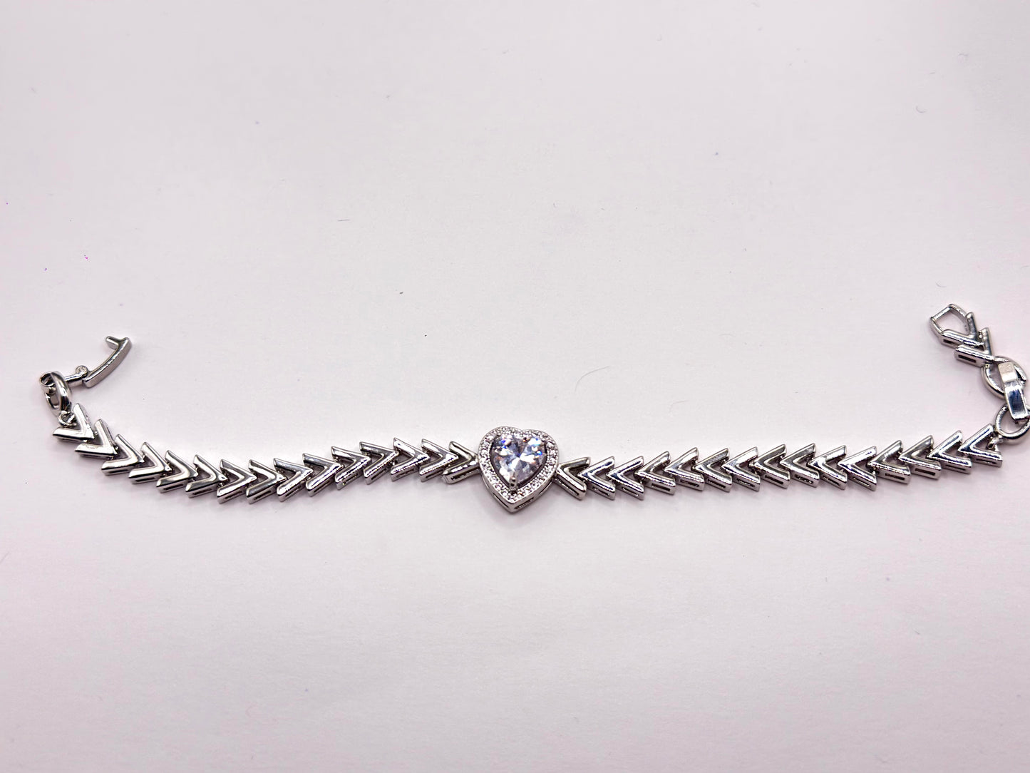 pulsera corazón brillante