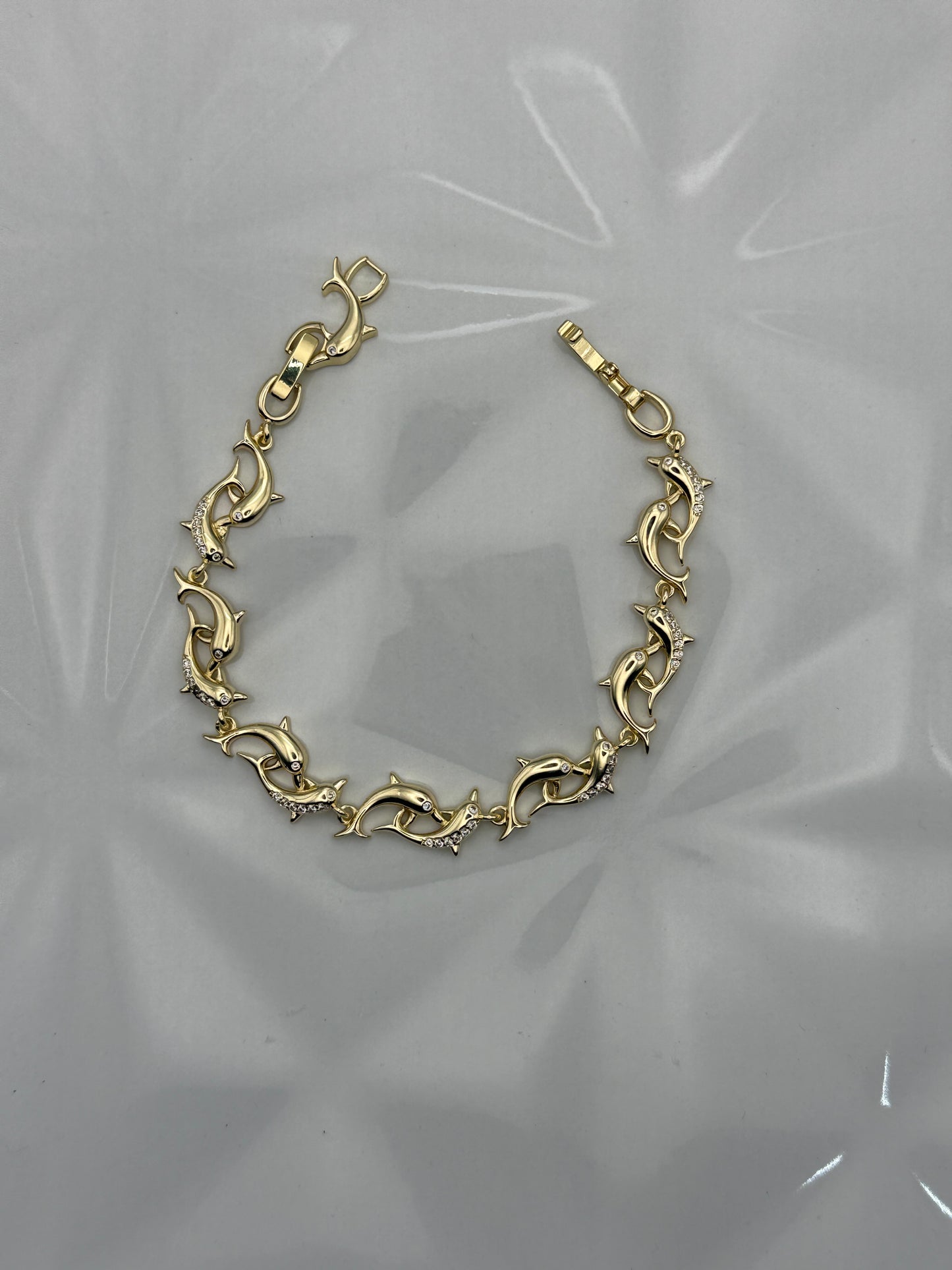 Pulsera de Delfines con Zircones