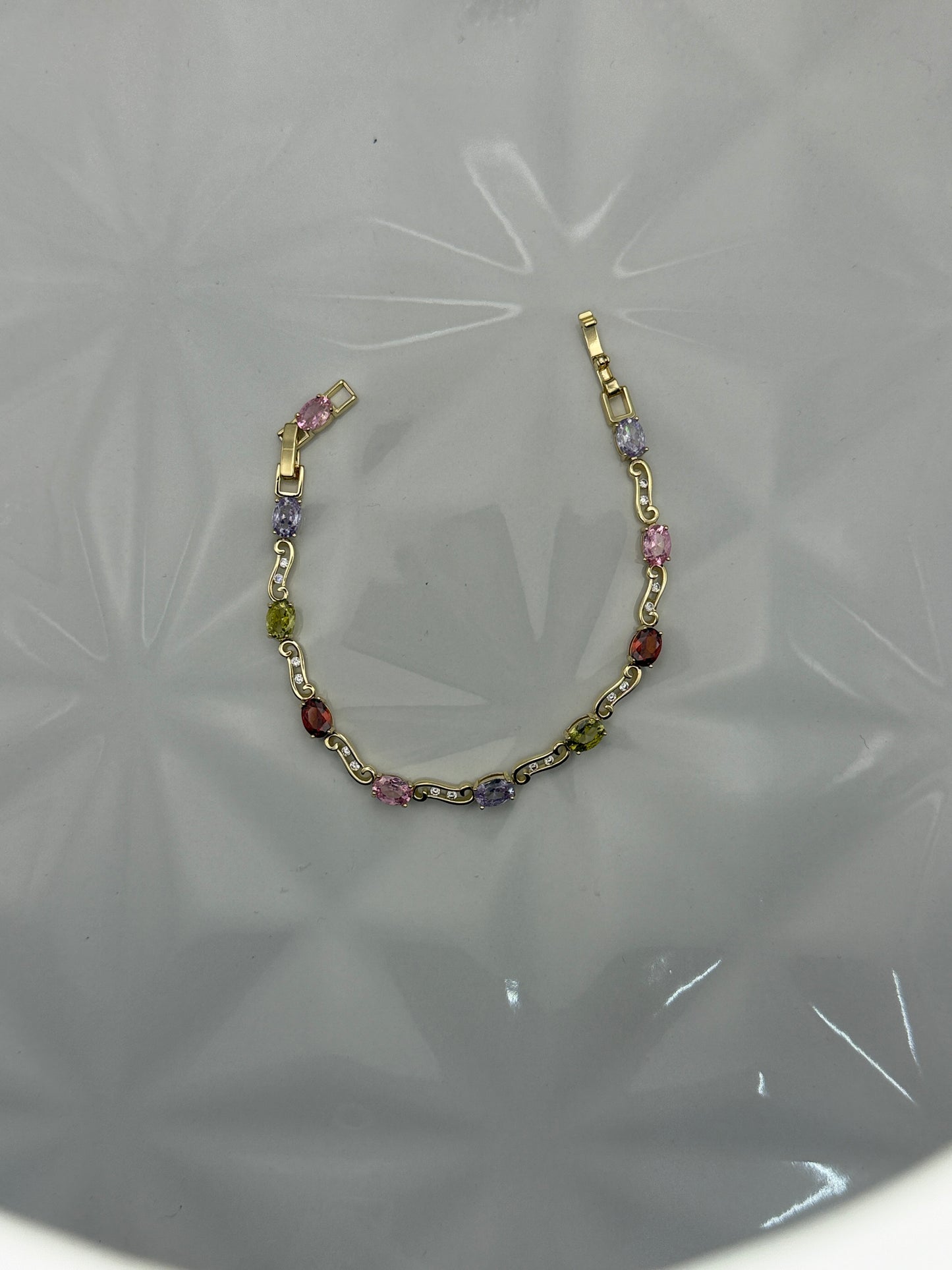 Pulsera de Piedras Ovaladas Multicolor