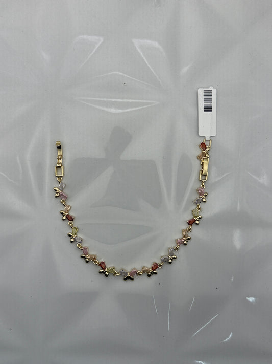 Pulsera de Mariposas con Piedras Multicolor
