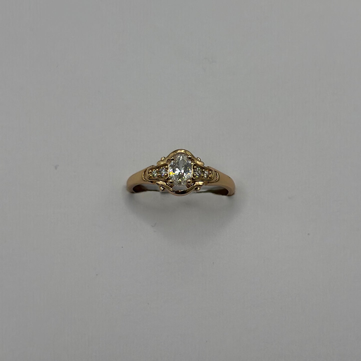 ANILLO SOLITARIO OVAL VINTAGE