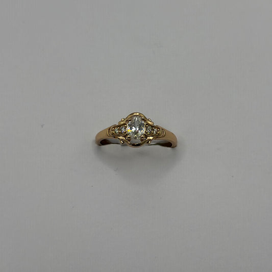 ANILLO SOLITARIO OVAL VINTAGE