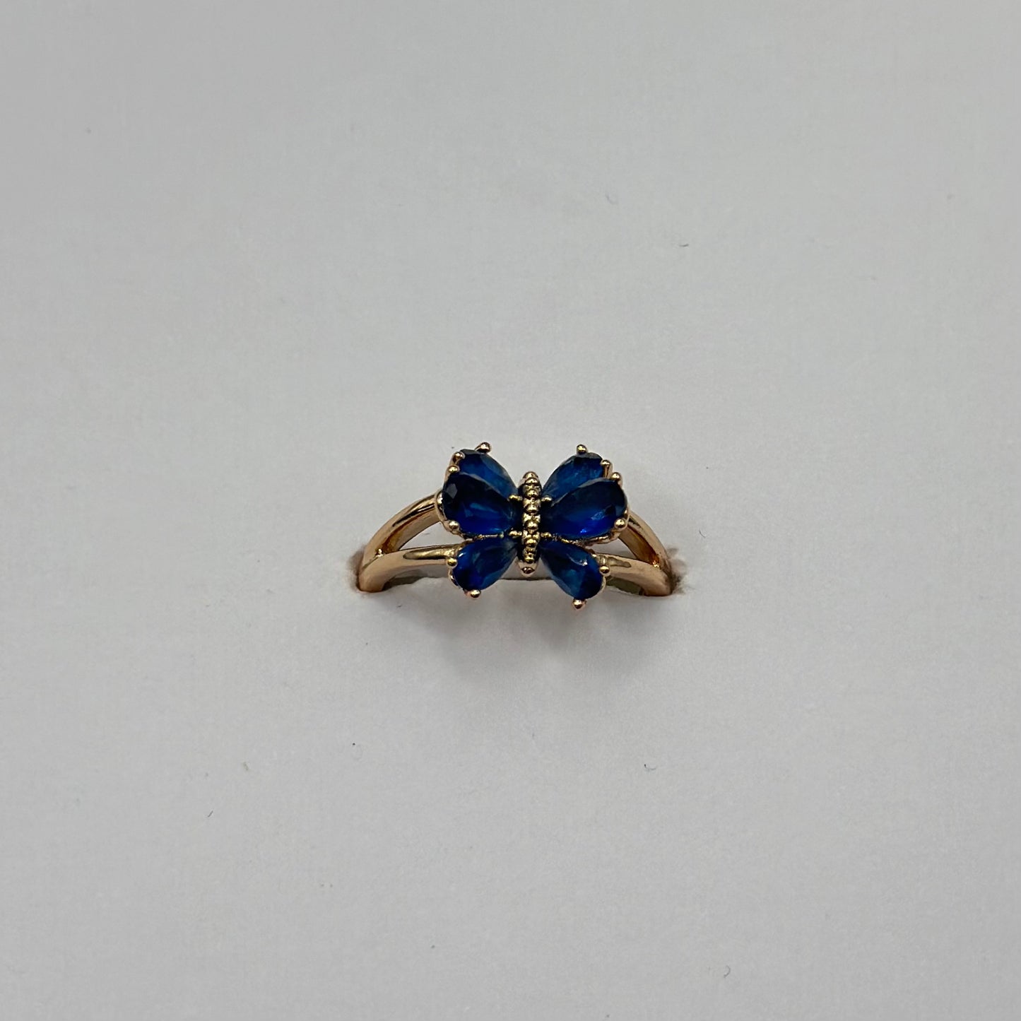 anillo mariposa azul