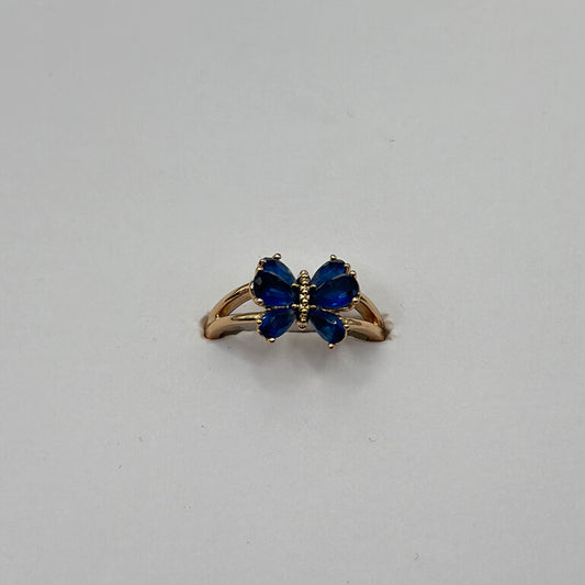 anillo mariposa azul