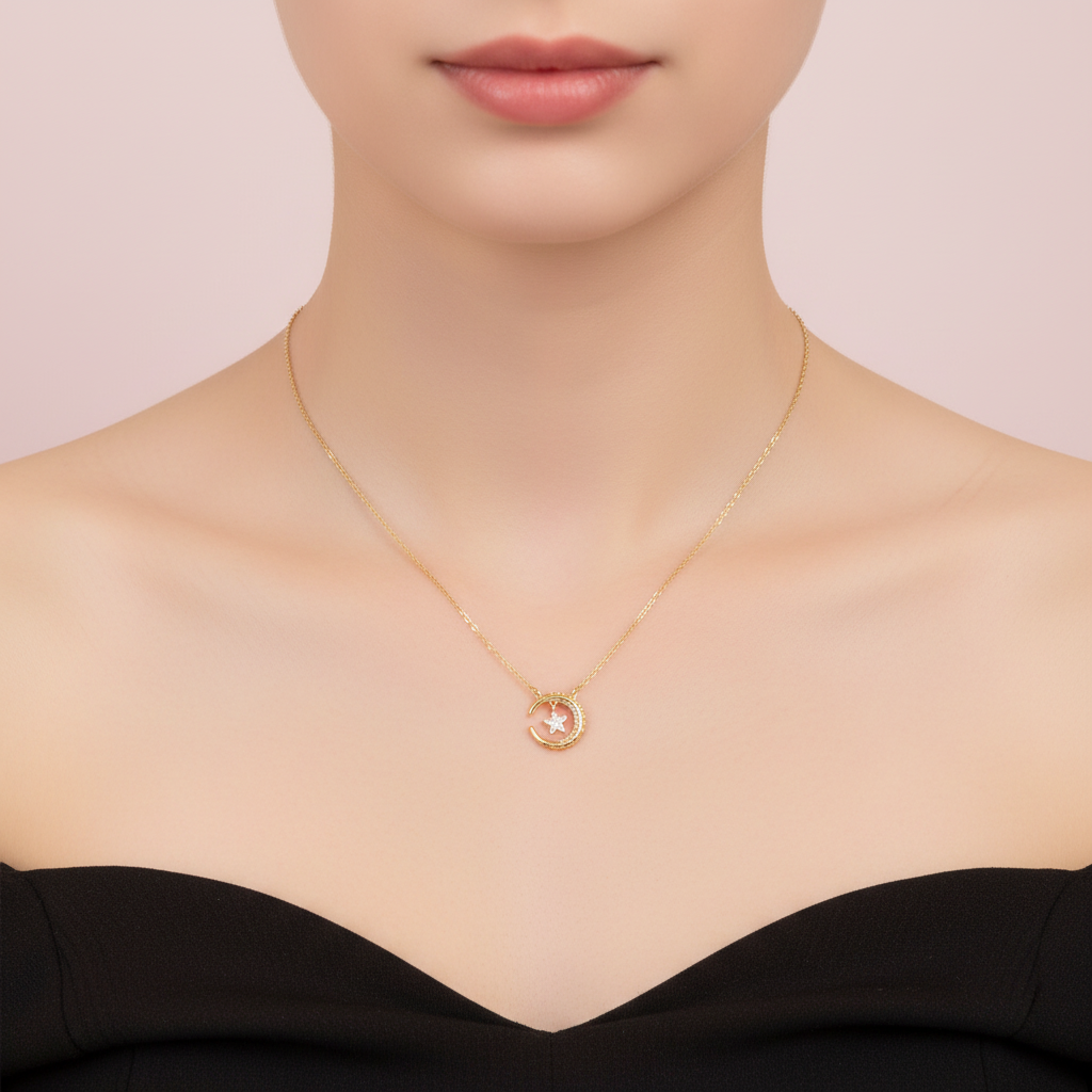 collar de luna con estrella