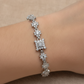 PULSERA FLORAL PLATA