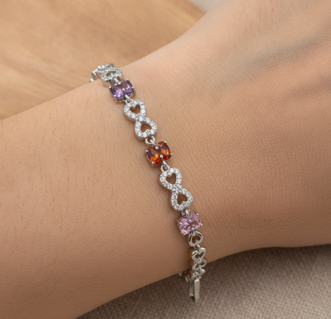 Pulsera infinitos  tricolor