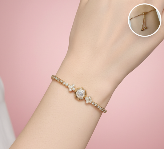 Pulsera Bolo Multiforma con Halo Central