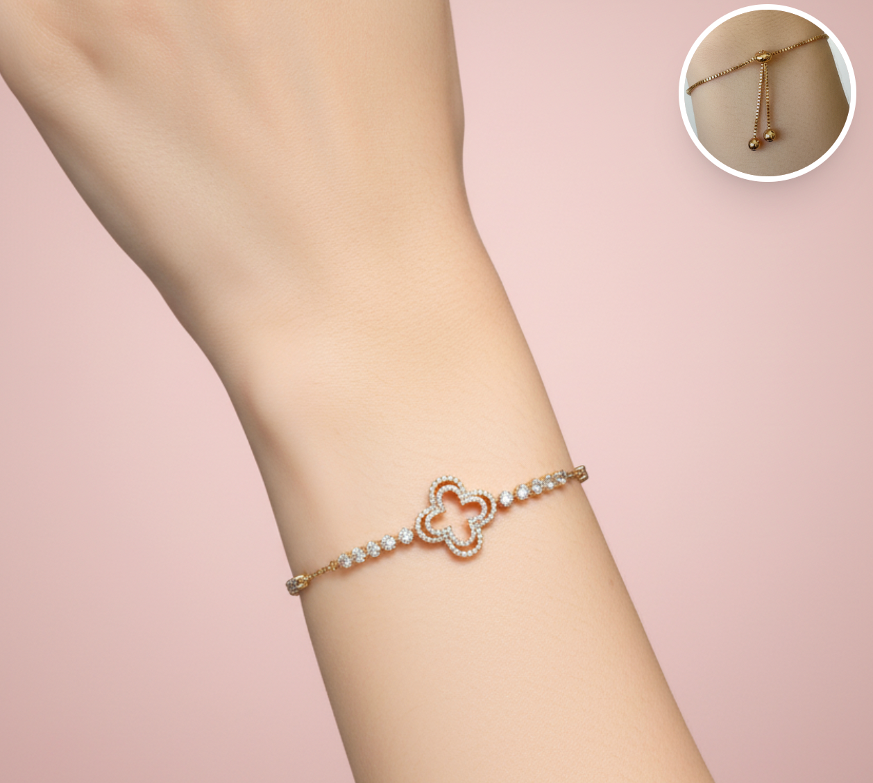 pulsera con dije de trébol Alhambra