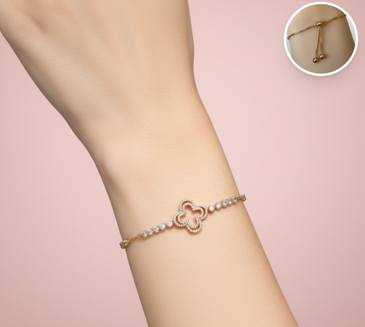 pulsera con dije de trébol Alhambra