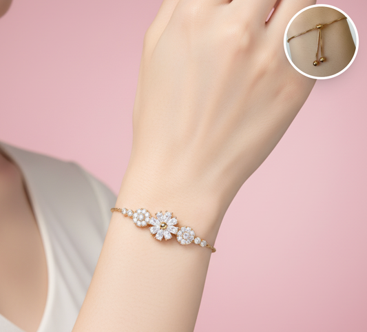 pulsera con dije floral cluster
