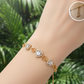 pulsera de corazones con halo de zirconia