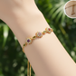 pulsera de soles con piedras de colores