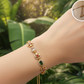 pulsera de medallones multicolor estilo vintage