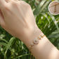 pulsera de copos con zirconia baguette
