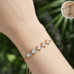 Pulsera Hojas con tipo perlas Ajustable