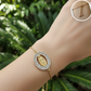pulsera de la Virgen de Guadalupe con zirconia
