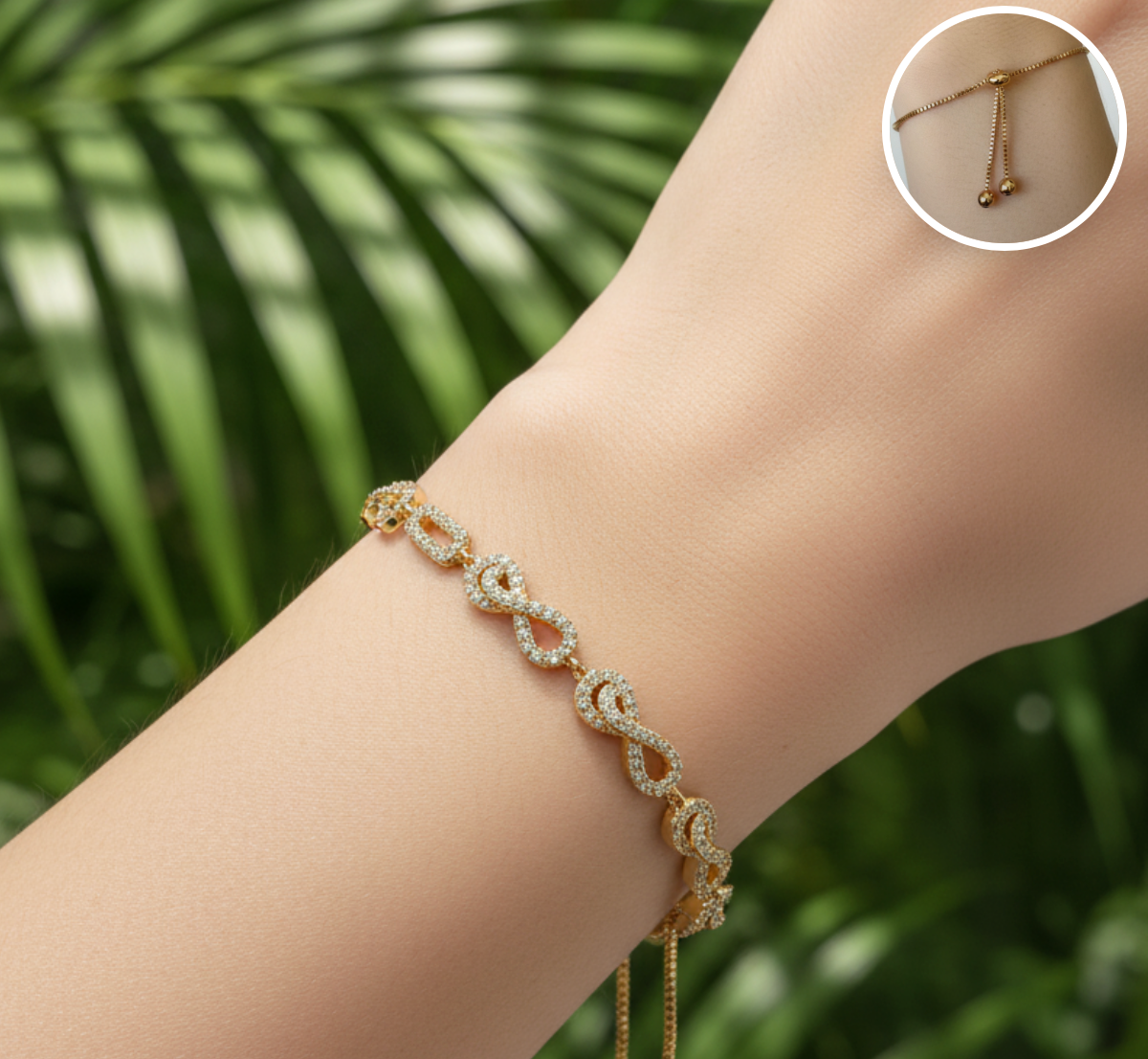 Pulsera Ajustable de infinitos brillosos