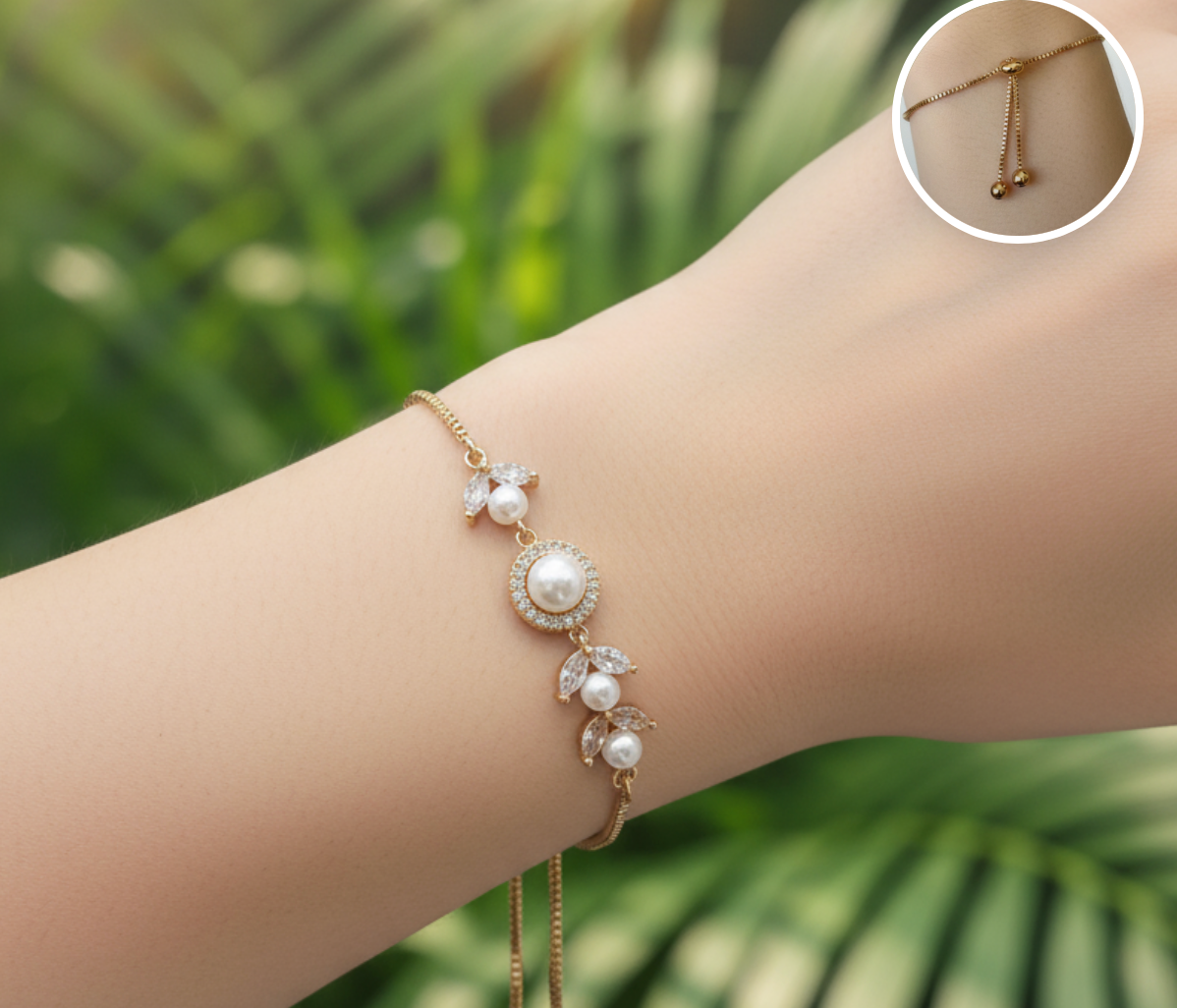 Pulsera con Tipo perlas