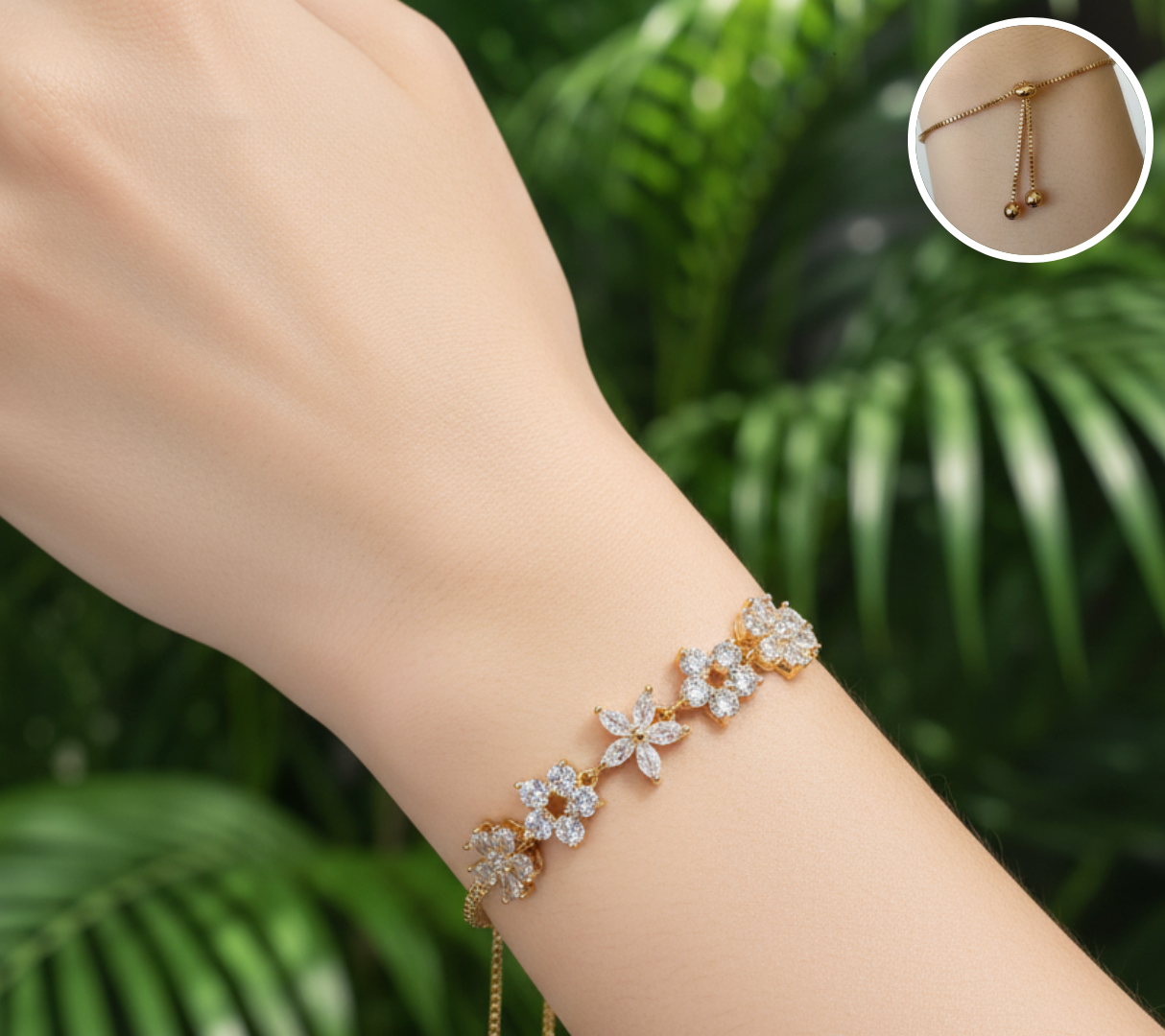 pulsera de flores mixtas
