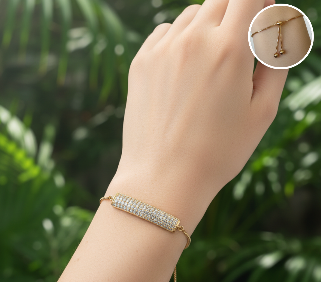 Pulsera Ajustable de barra brillosa