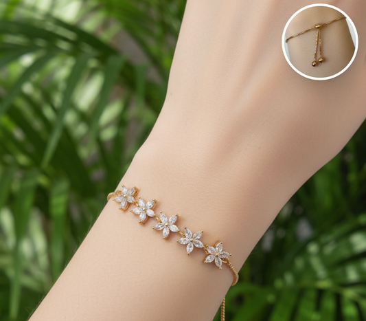 Pulsera Ajustable multiples flores