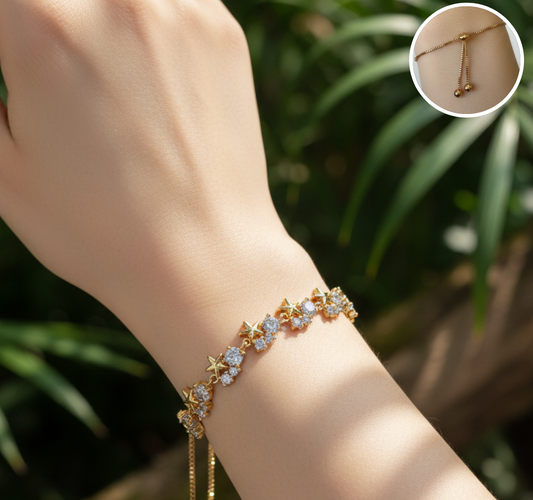 Pulsera Ajustable constelación dorada