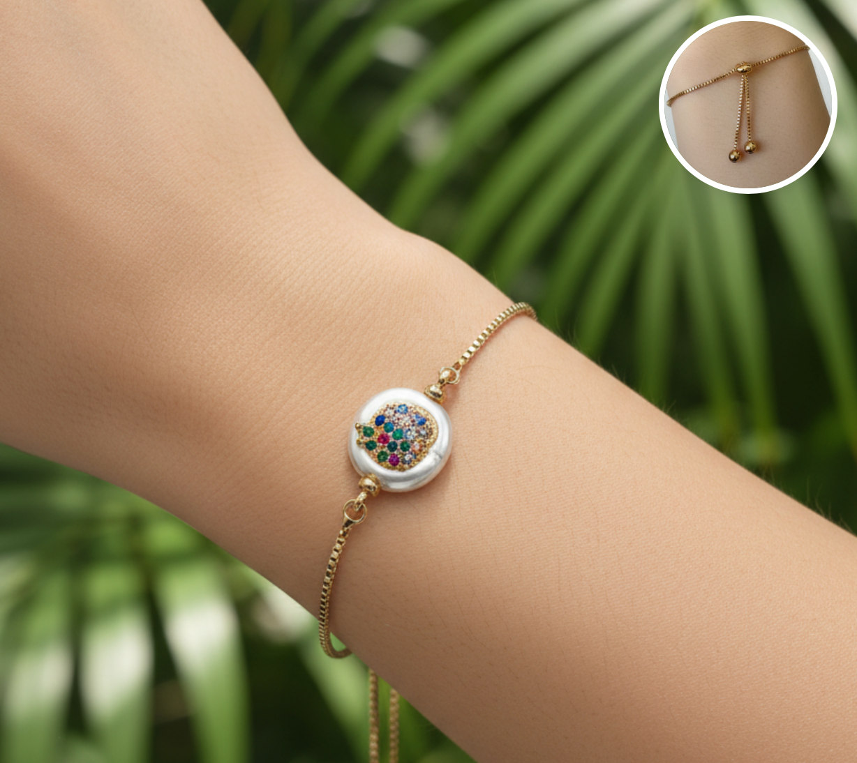 Pulsera Ajustable de manzana colorida