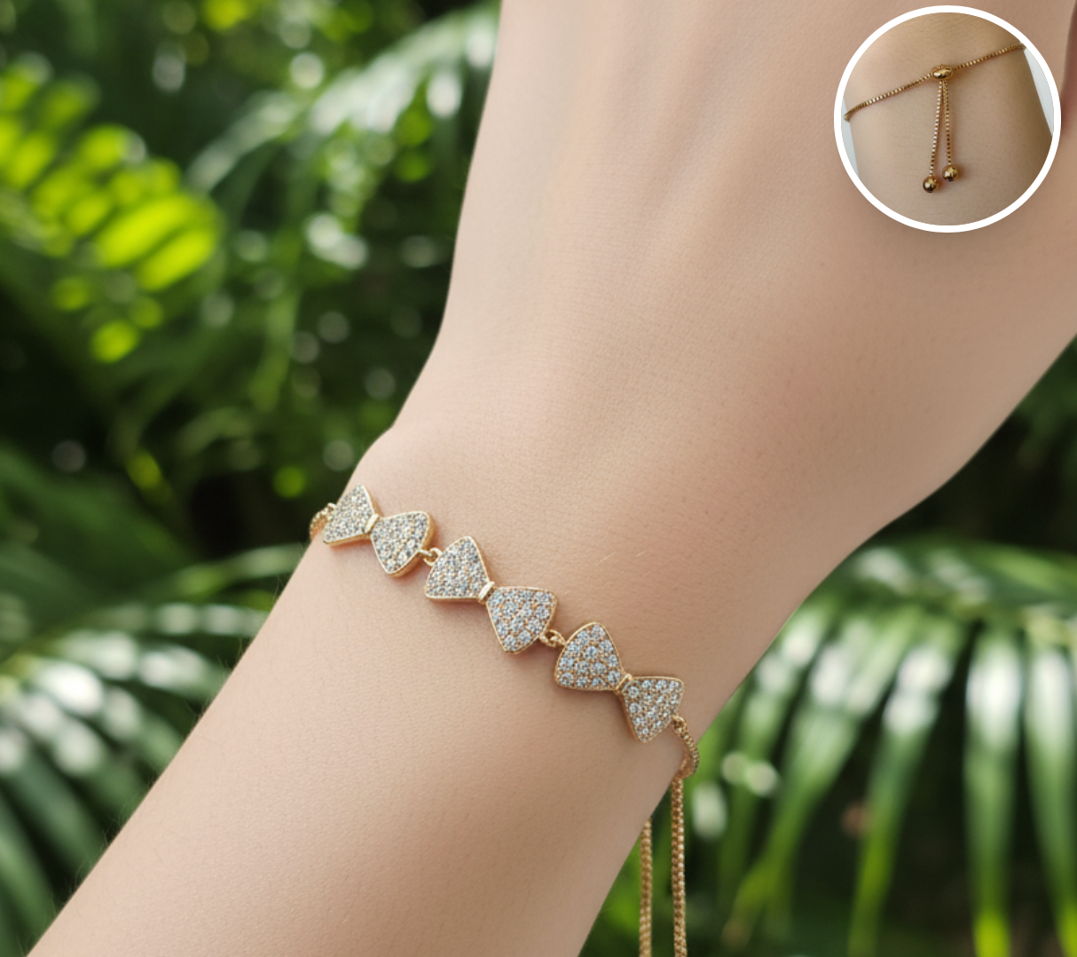 Pulsera Ajustable Triple moño