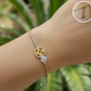 Pulsera Ajustable Flor Pavé