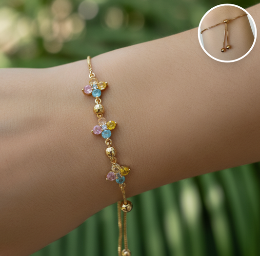 PULSERA AJUSTABLE FLORES CANDY