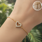 PULSERA AJUSTABLE CORAZÓN HUECO