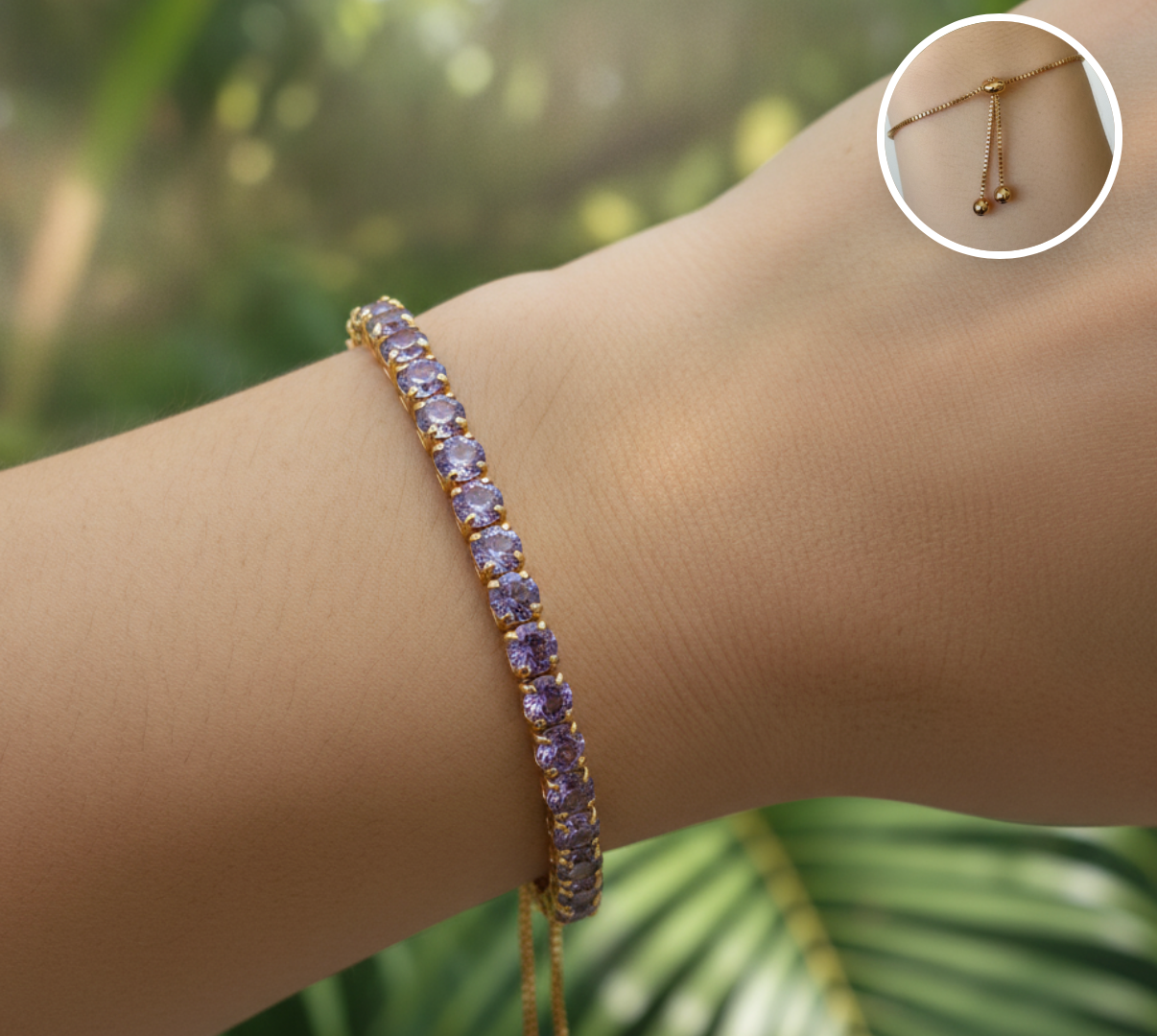 PULSERA AJUSTABLE LINEA LAVANDA