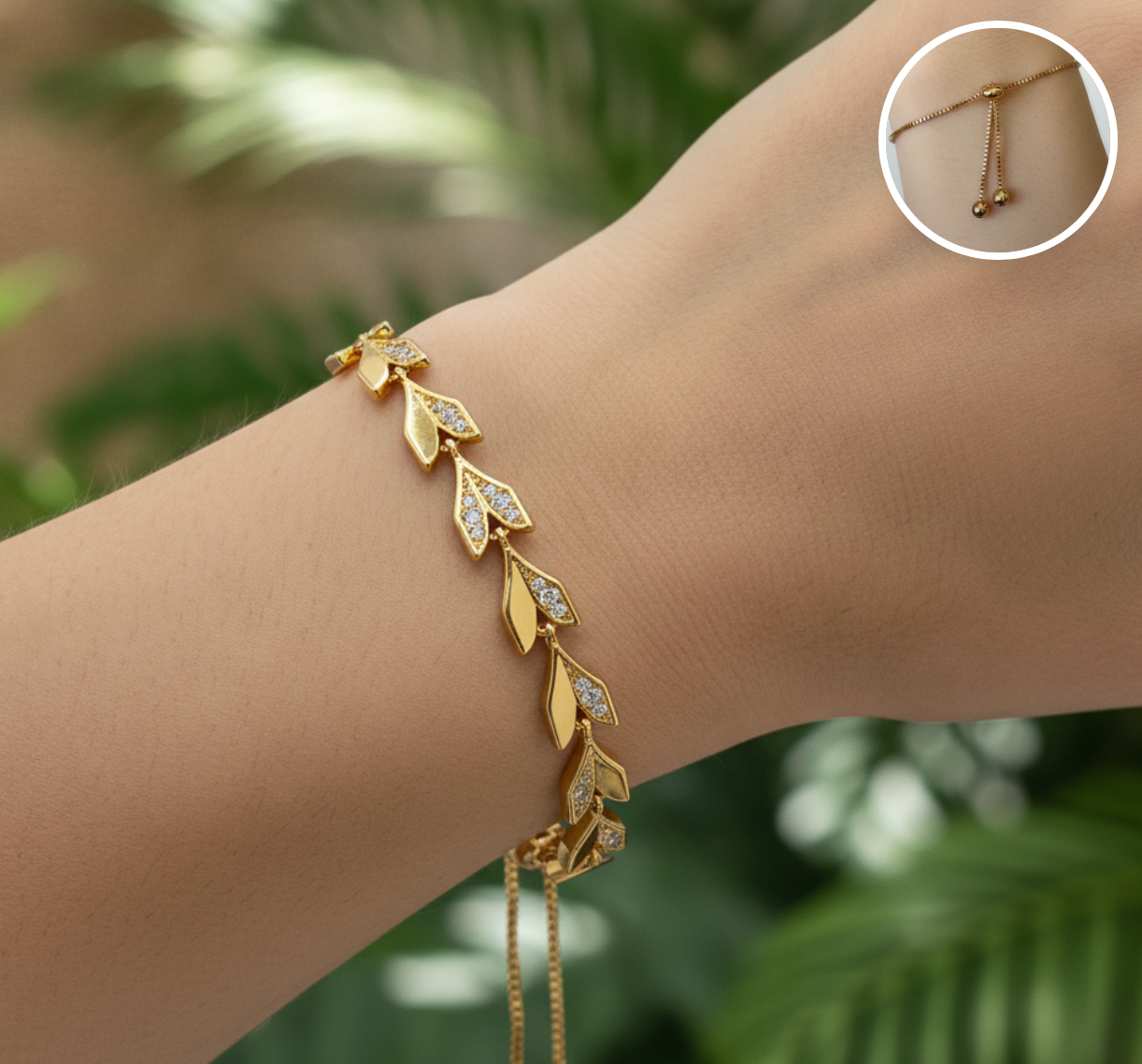 PULSERA AJUSTABLE ESPIJA DORADA