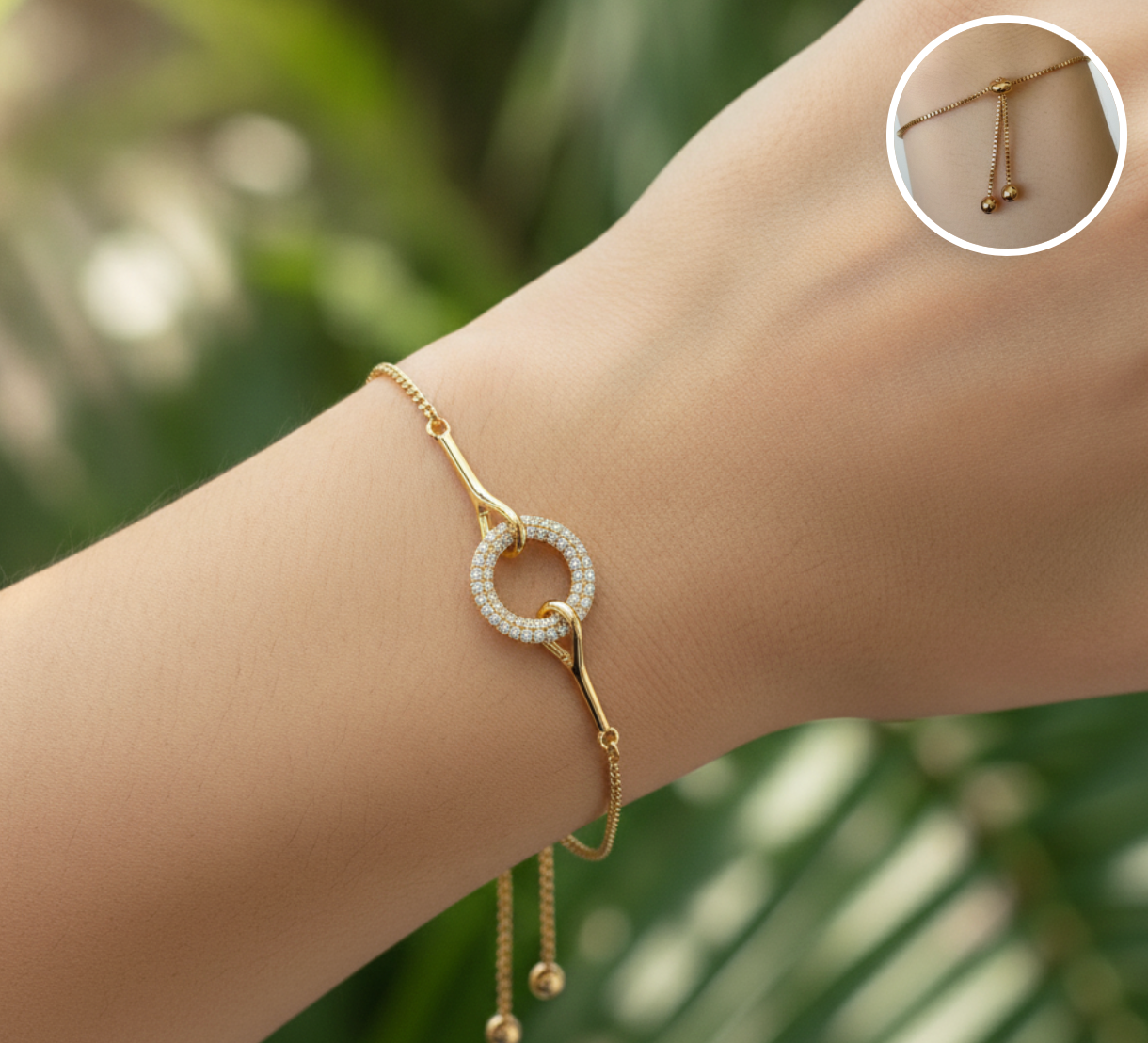 PULSERA AJUSTABLE ARO PAVE