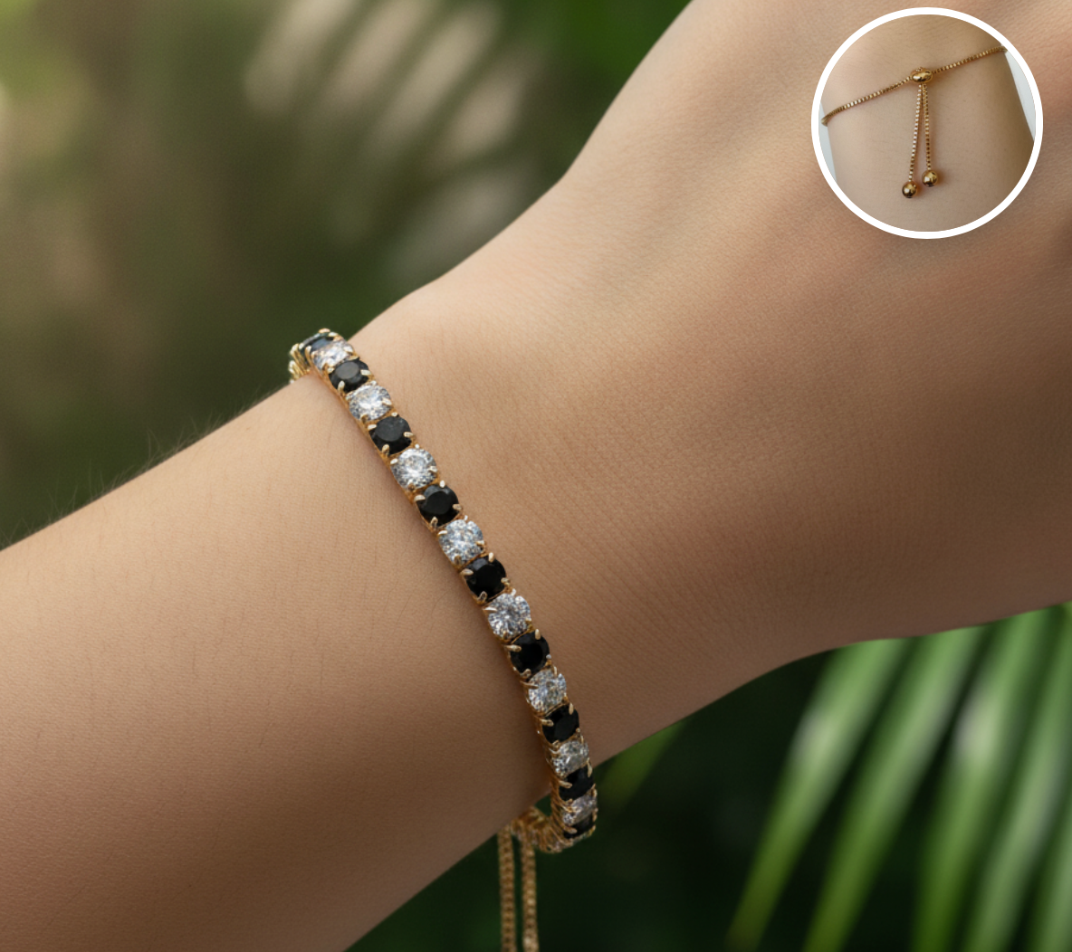 PULSERA AJUSTABLE TENNIS BICOLOR