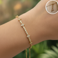 PULSERA AJUSTABLE TREBOL PAVE