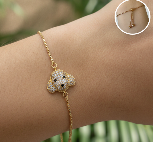 pulsera con dije de cara smiley