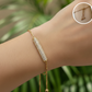 PULSERA AJUSTABLE BARRA PAVE