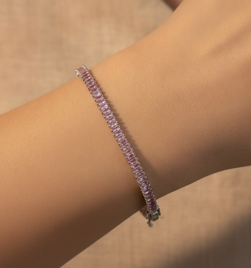 PULSERA TENNIS ROSA
