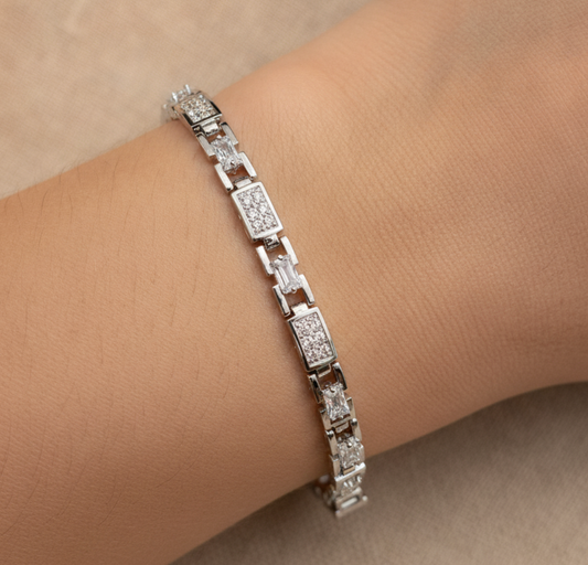 Pulsera tennis rectangulo