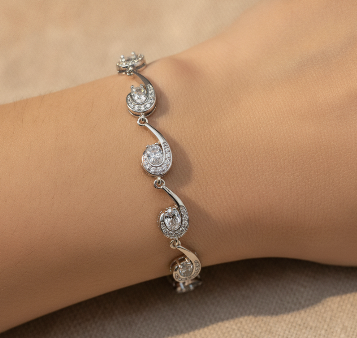 PULSERA ESPIRALES BRILLOSOS HALO