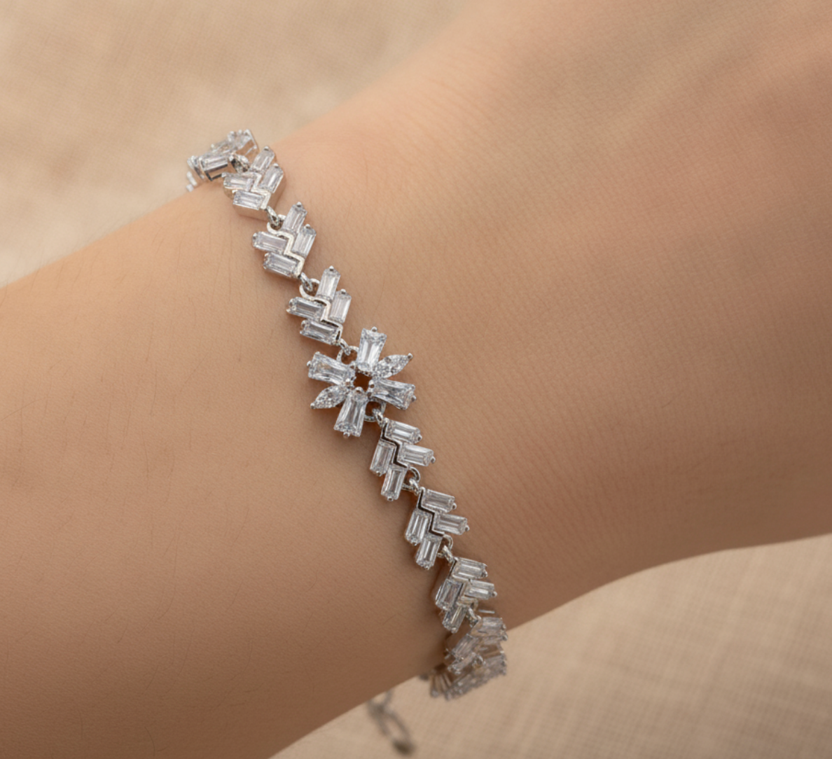 PULSERA FLOR CHEVRON