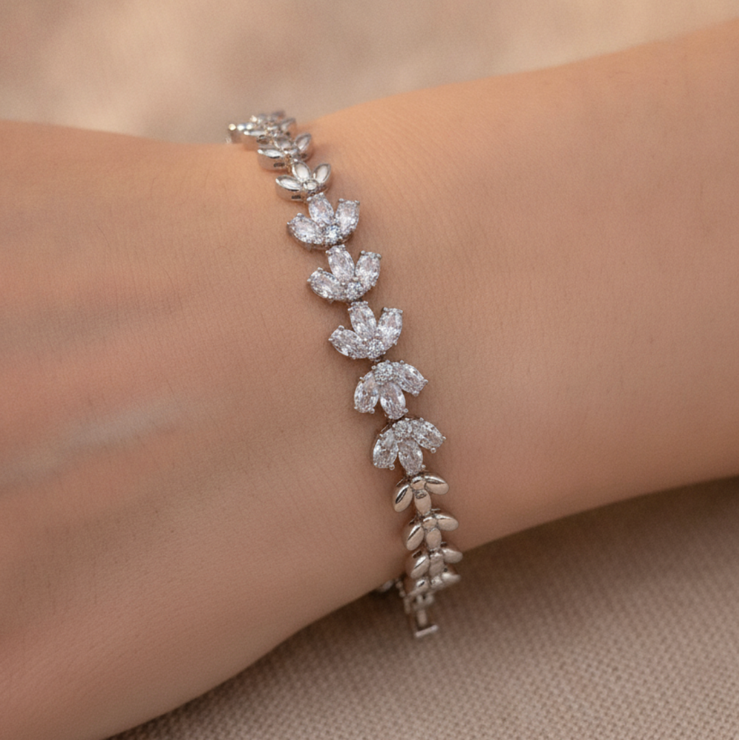 PULSERA HOJAS BRILLOSAS