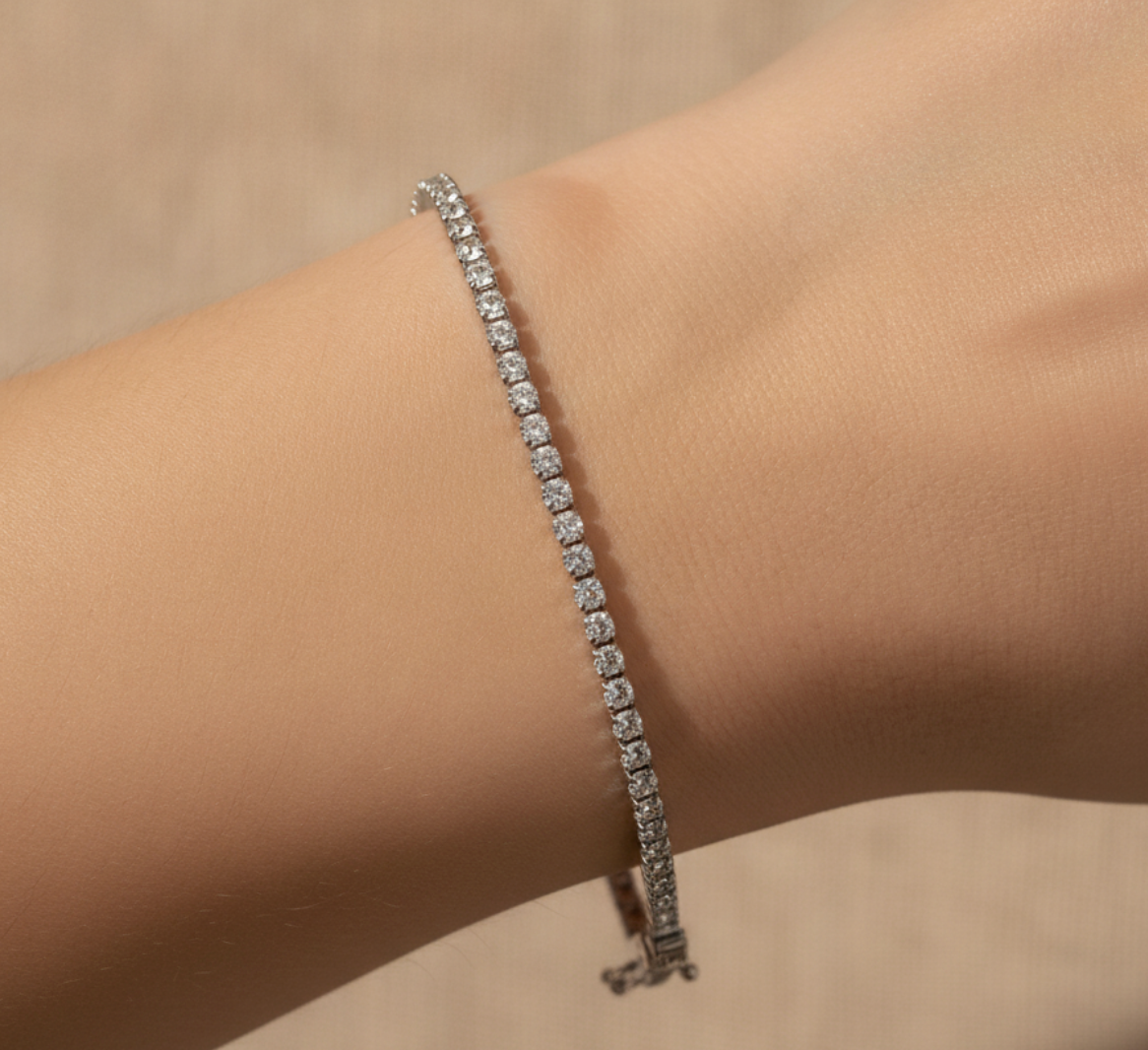 PULSERA BRILLOS BLANCOS