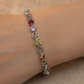 PULSERA CORAZONES Y GEMAS